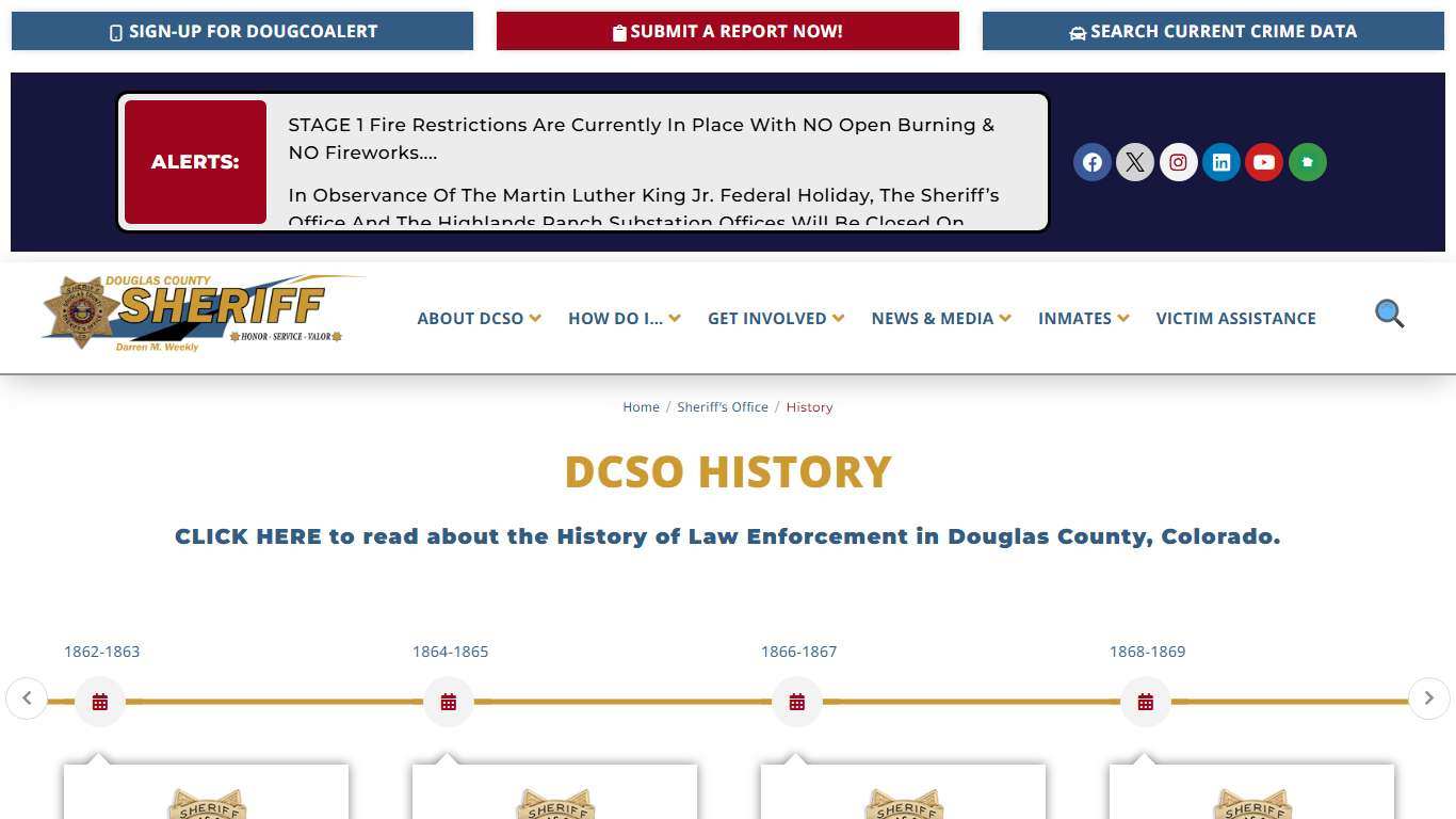 History - Douglas County Sheriff's Office